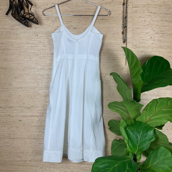 Theory White Linen Blend Sundress w/Pockets - Picture 4 of 8